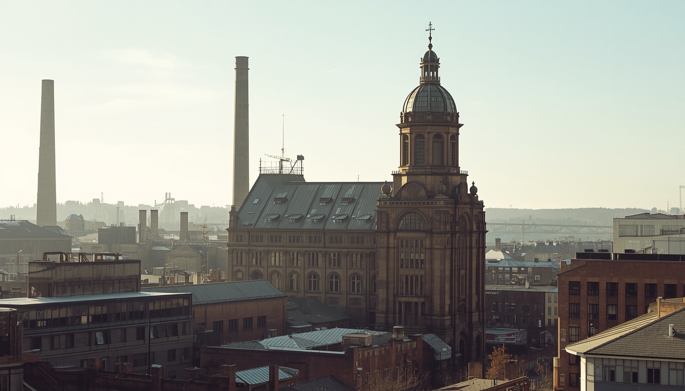 Salford skyline with the Lowry theatre and Salford Cathedral spire